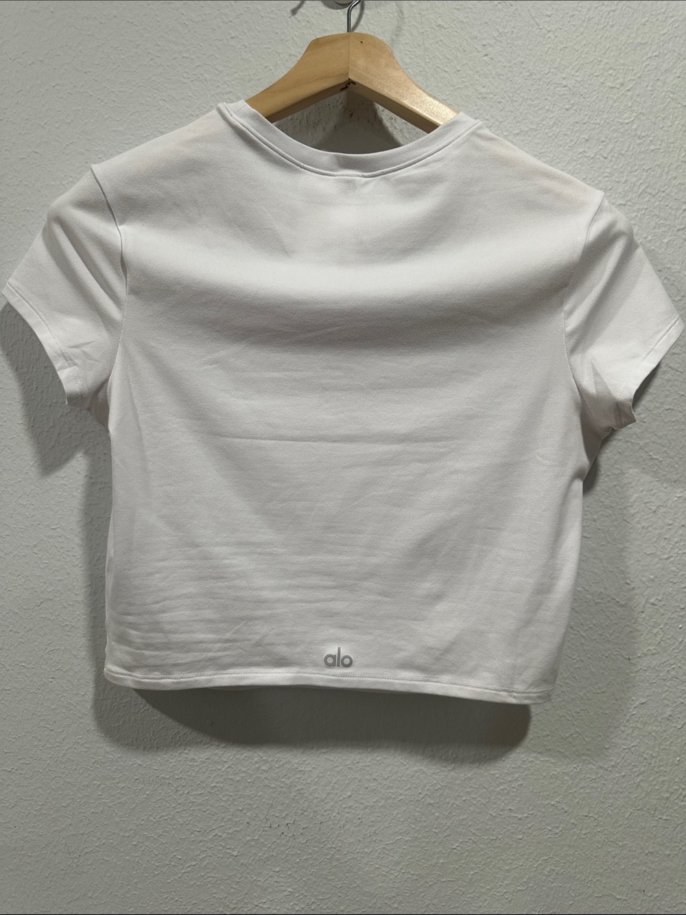 Ali White Crewneck Crop Tee - Women - Picture 3 of 4